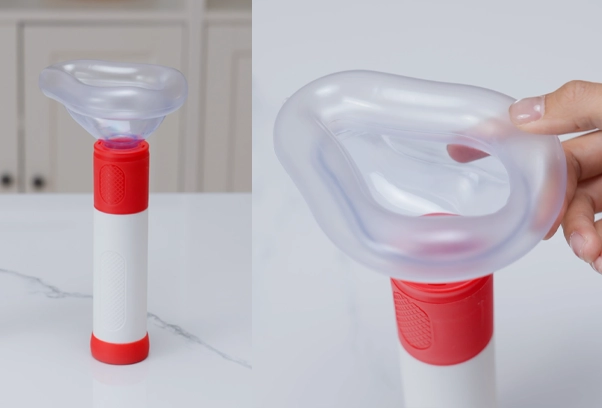 ResQVac effectiveness demonstration with multiple mask sizes
