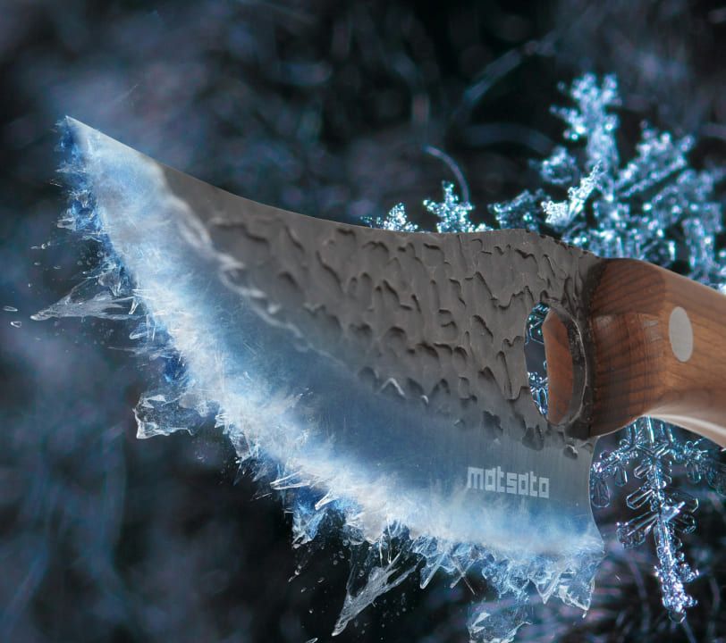 Matsato chef knife with finger hole